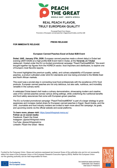 Press Release: Peach The Great